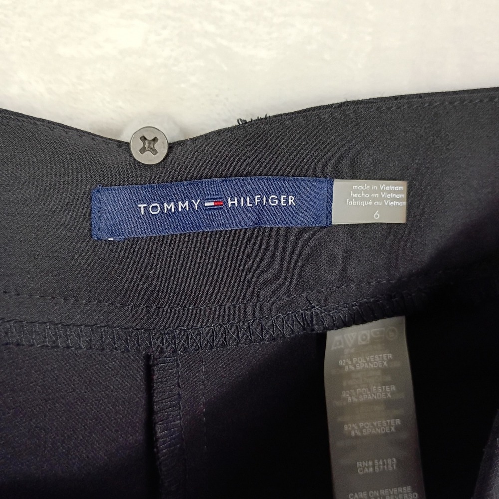 Tommy Hilfiger Womens Black Sailor Pants Gold‎ Crest Buttons High Waist Size 6 - Picture 5 of 7